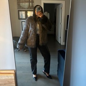 Vera Wang Faux Fur Coat